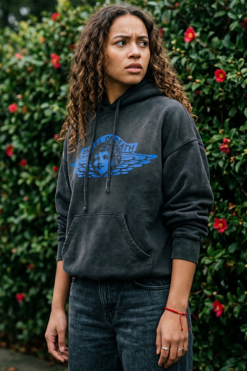 Rue Logo Print Hoodie