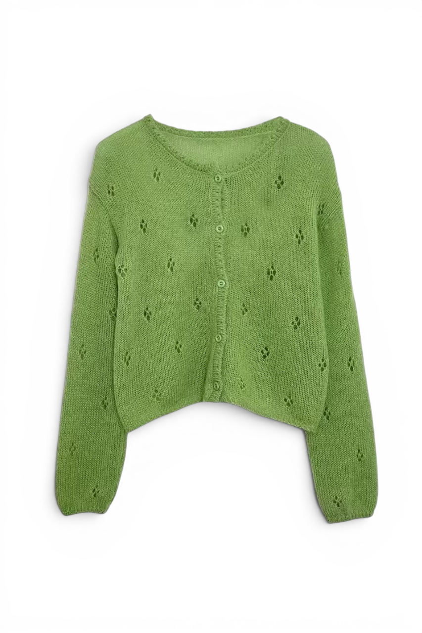 Kat Hernandez Green Knit Cardigan