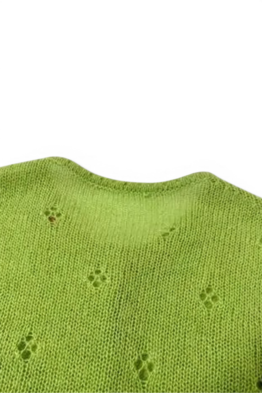 Kat Hernandez Green Knit Cardigan